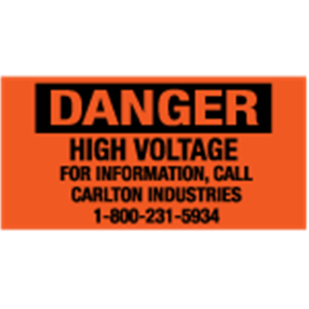 Danger High Voltage - Cable Marker w/Adhesive